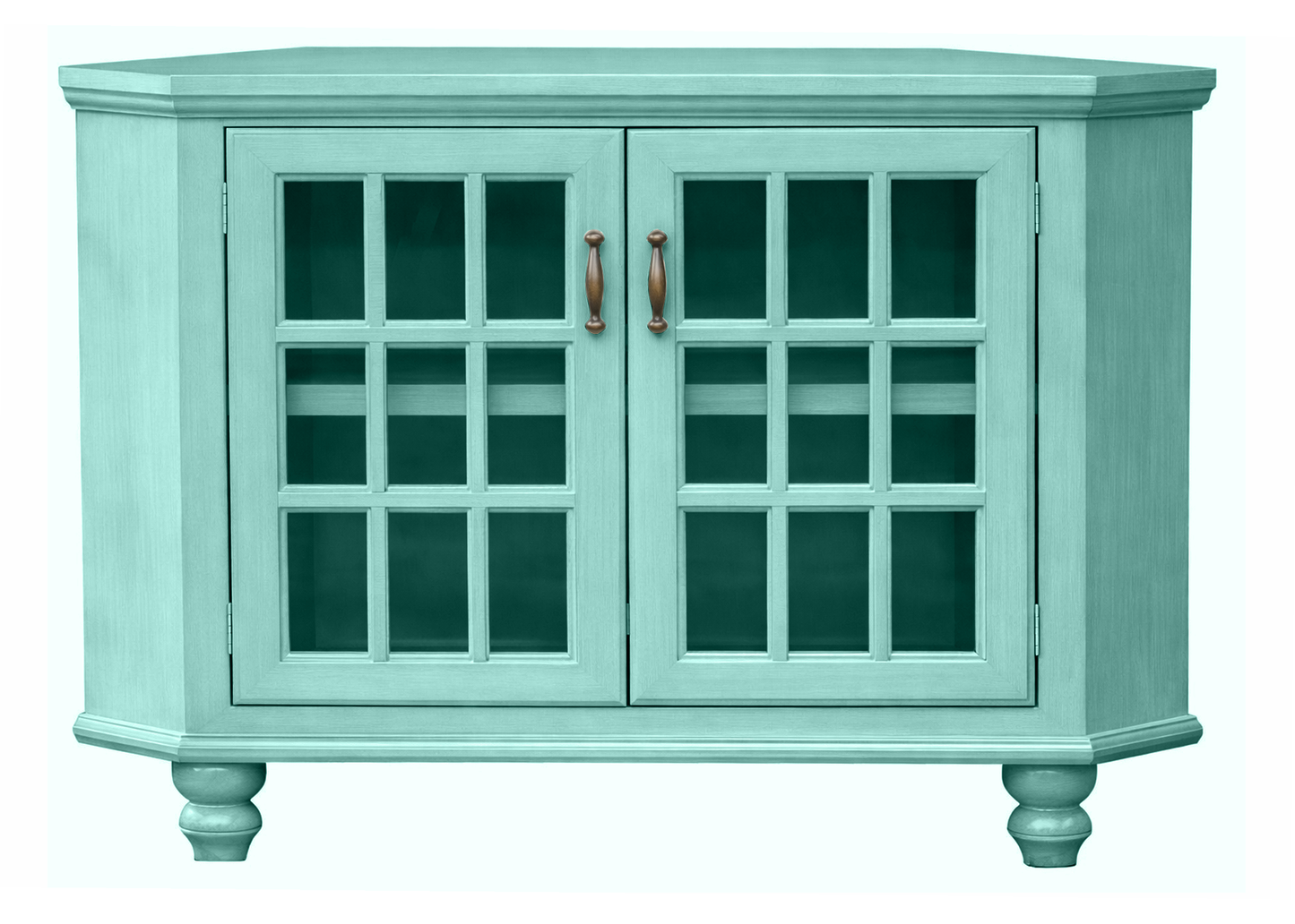 Modern Country 56" Solid Wood Corner TV Console