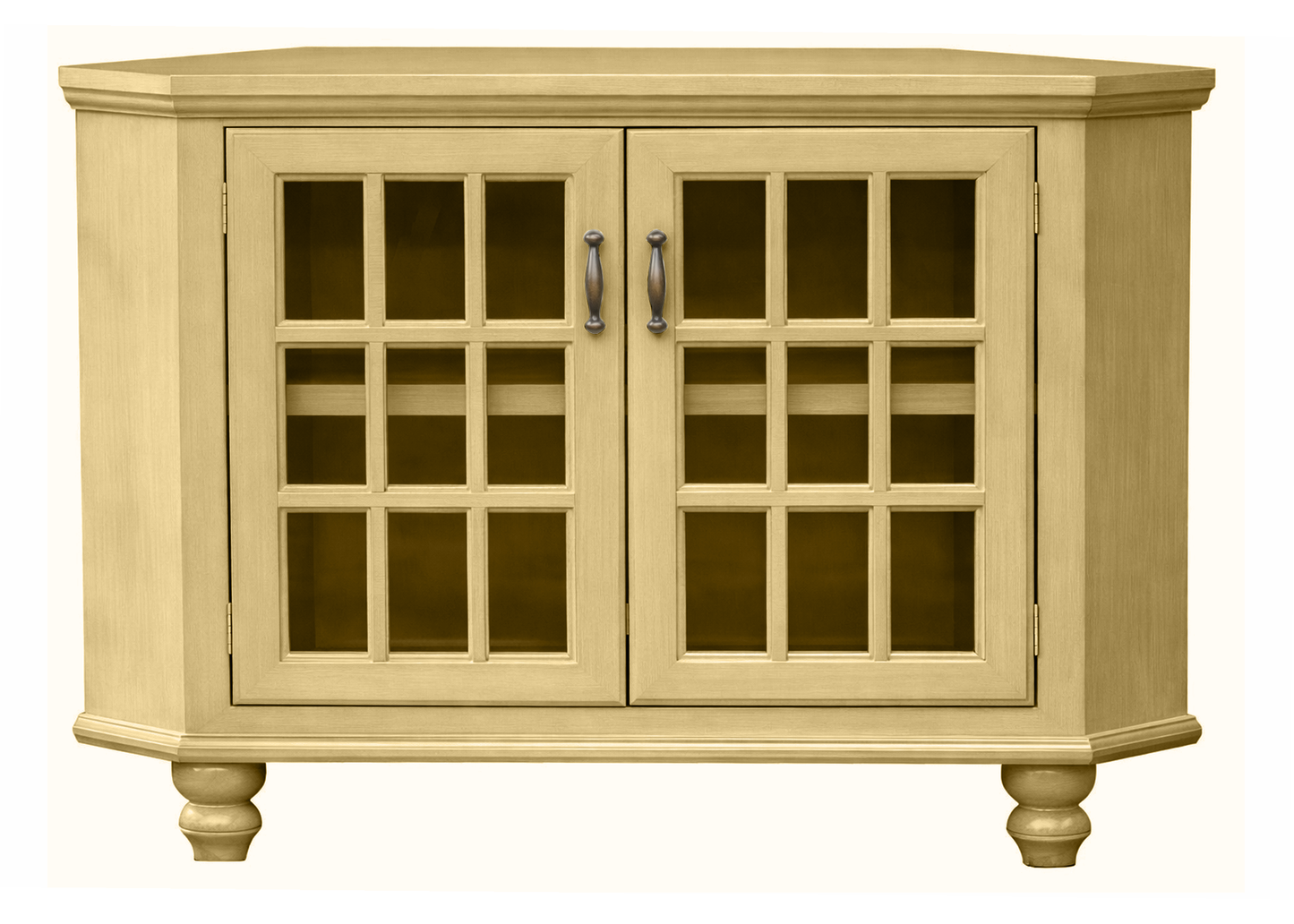 Modern Country 56" Solid Wood Corner TV Console