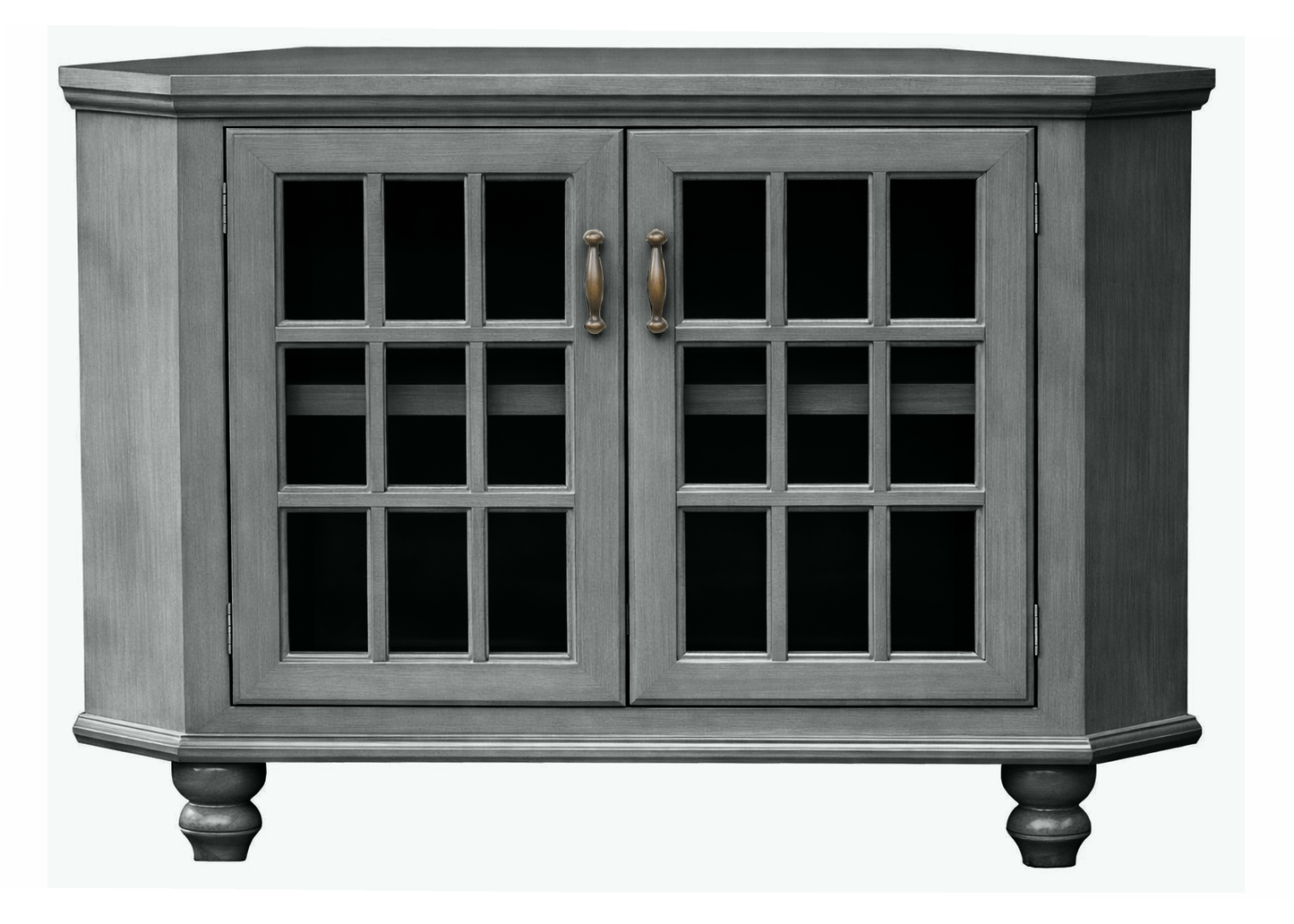 Modern Country 56" Solid Wood Corner TV Console