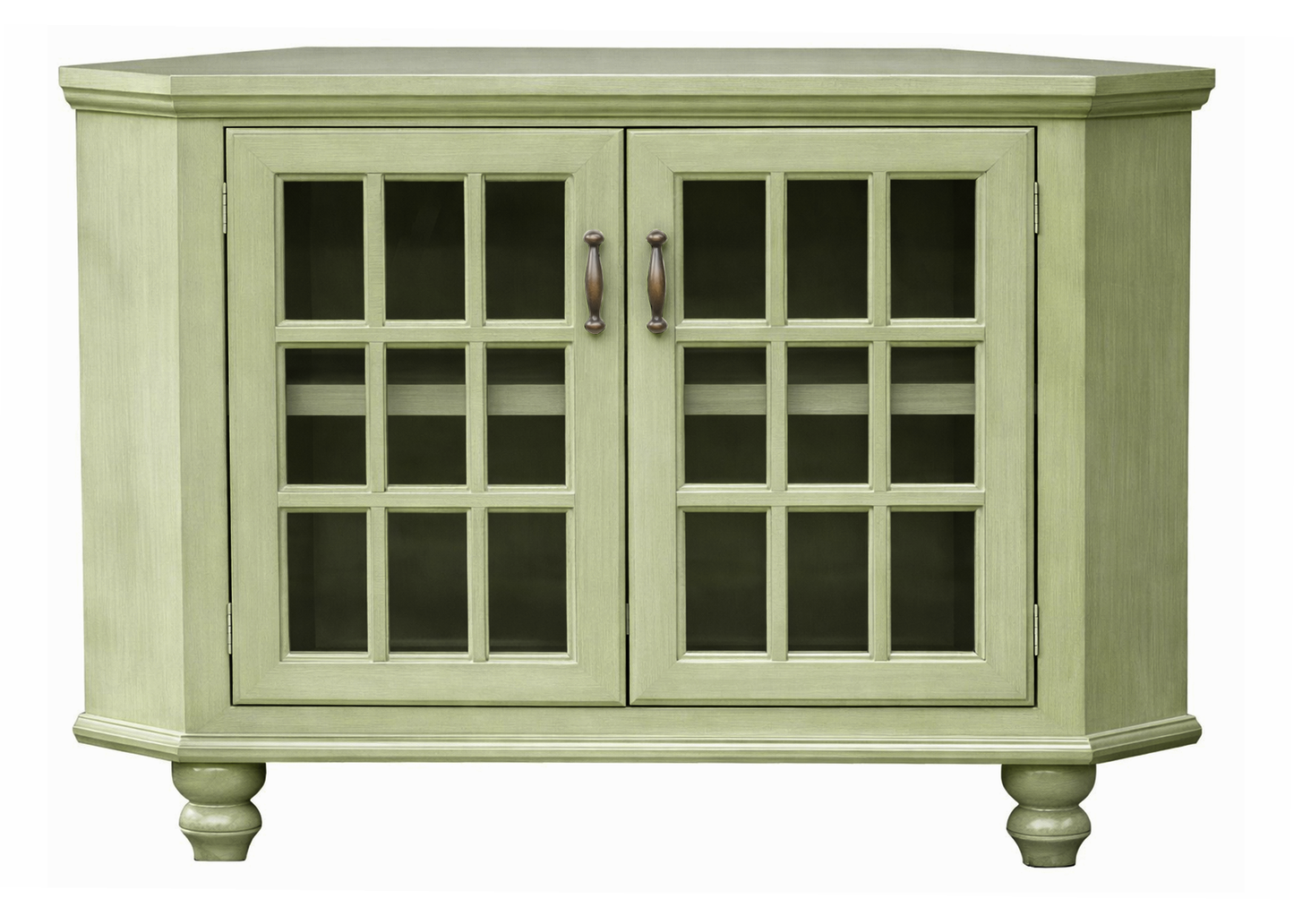 Modern Country 56" Solid Wood Corner TV Console