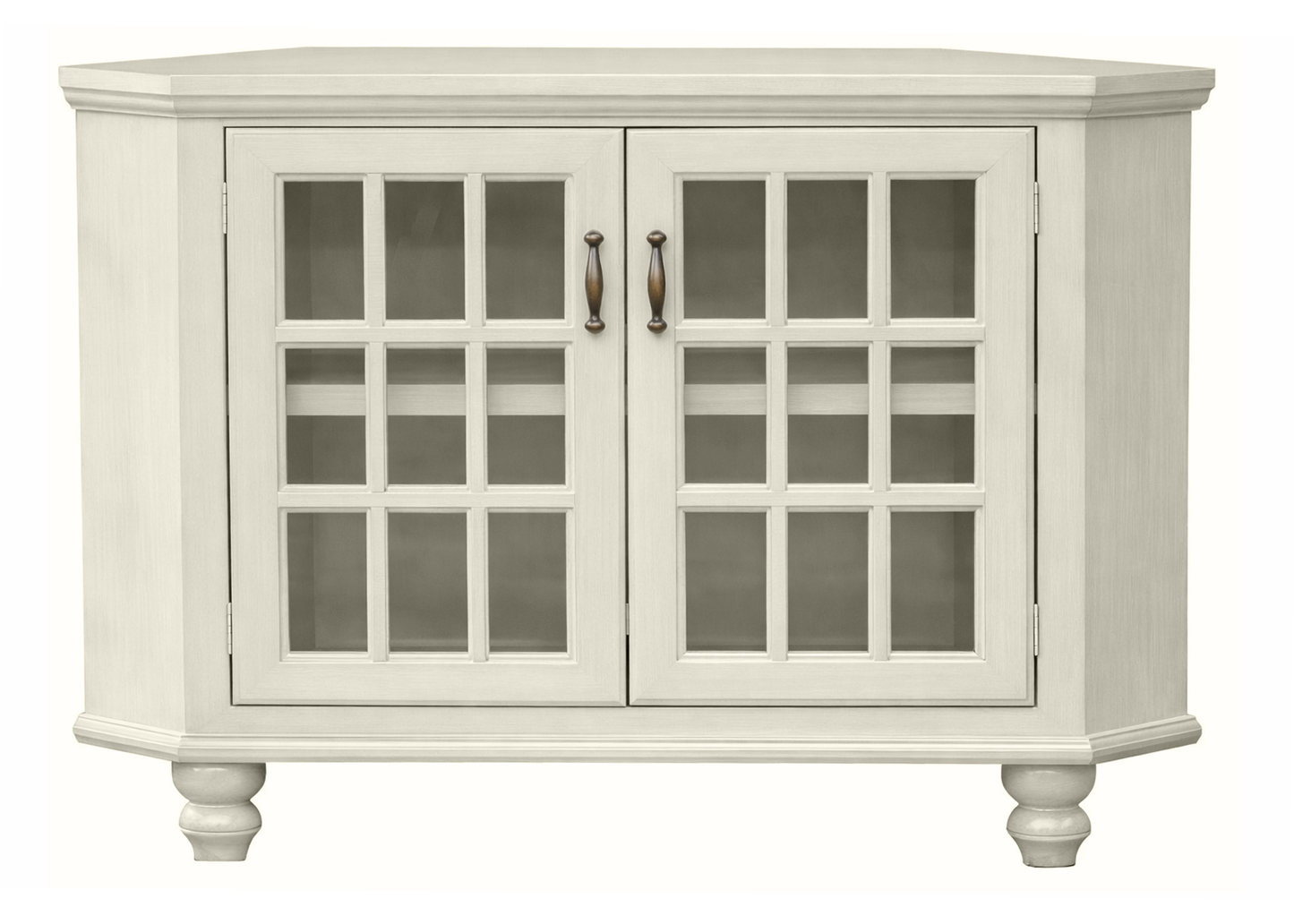 Modern Country 56" Solid Wood Corner TV Console