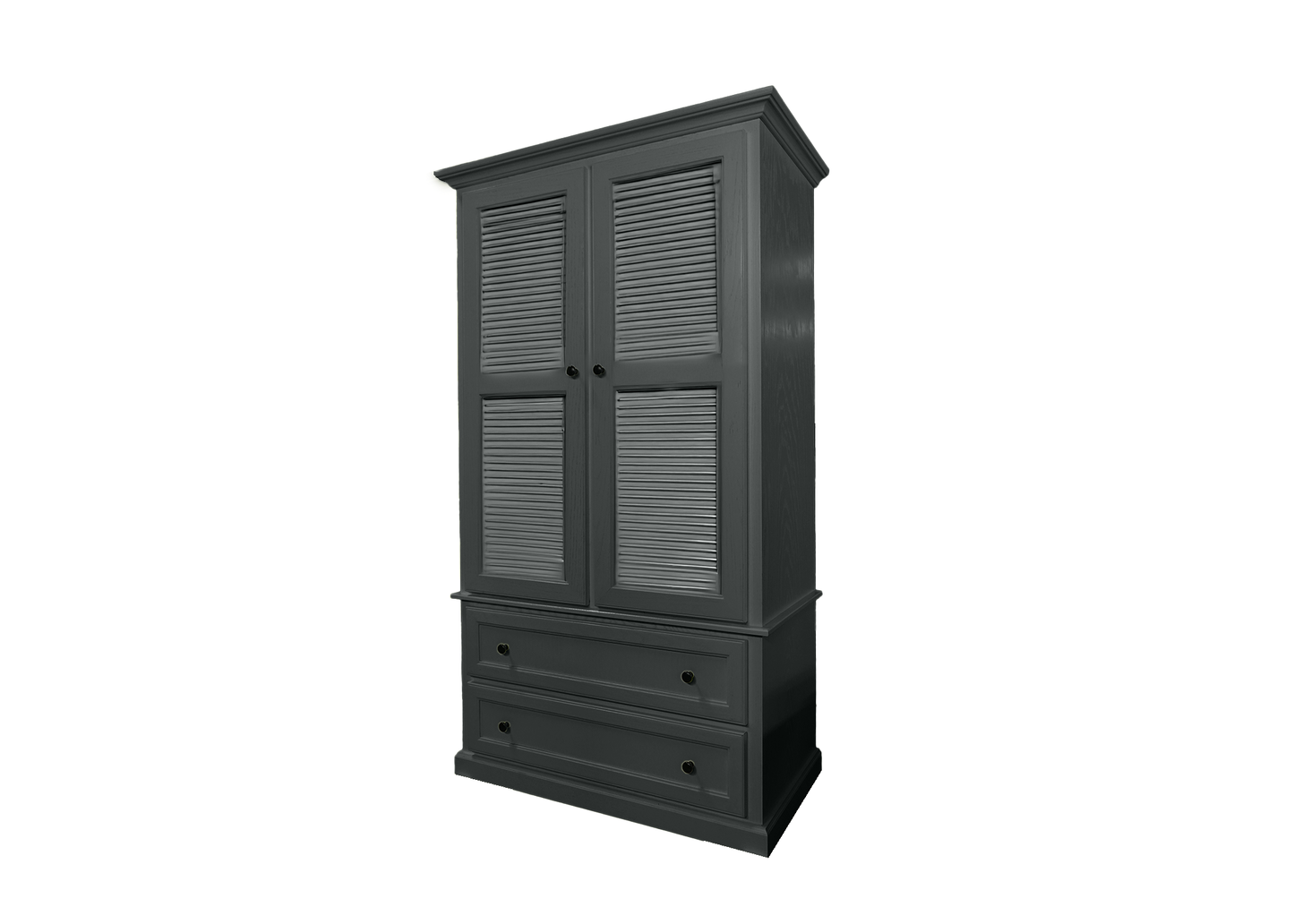 Modern Oak Solid Wood Wardrobe Shutter Style