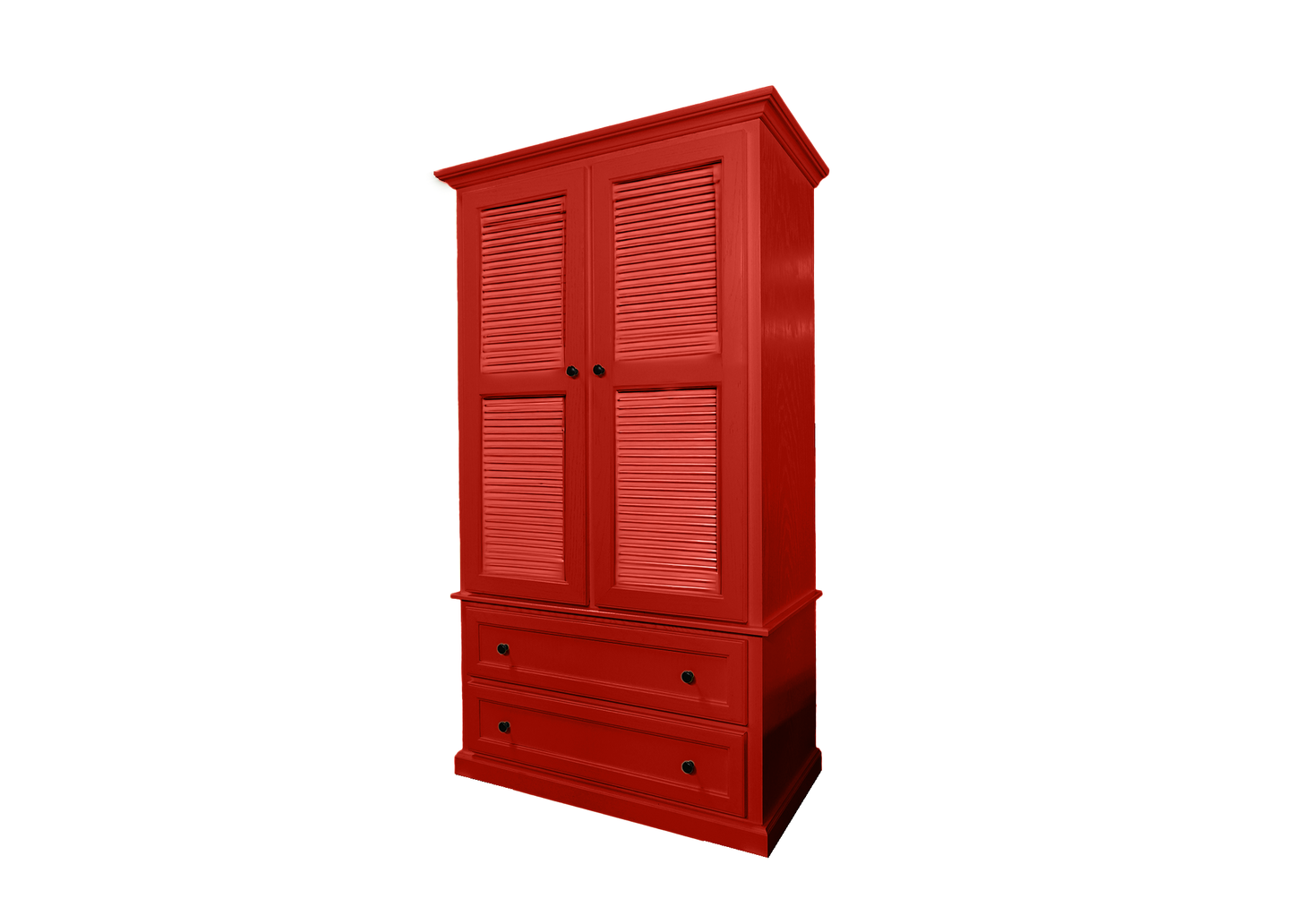 Modern Oak Solid Wood Wardrobe Shutter Style
