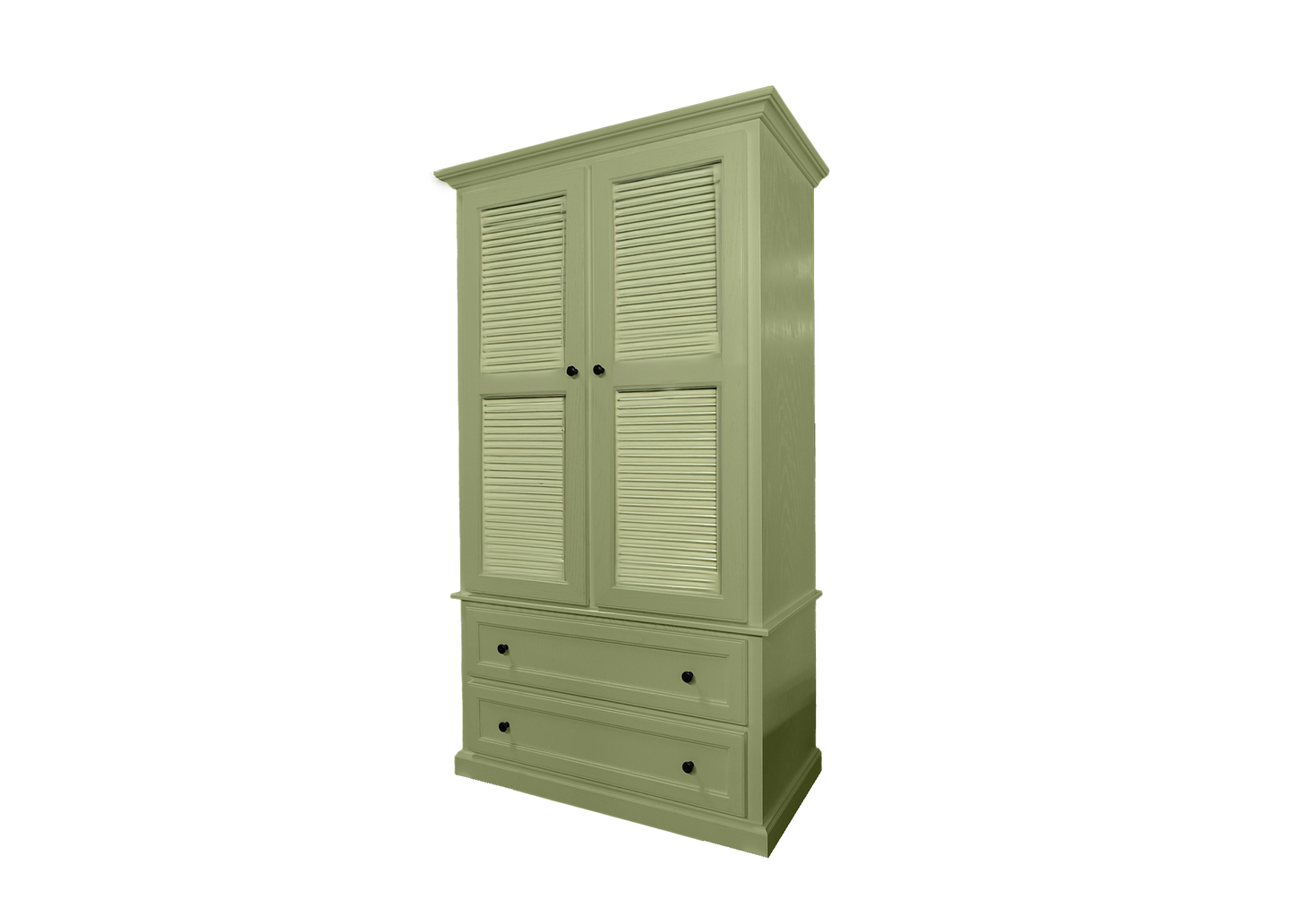 Modern Oak Solid Wood Wardrobe Shutter Style