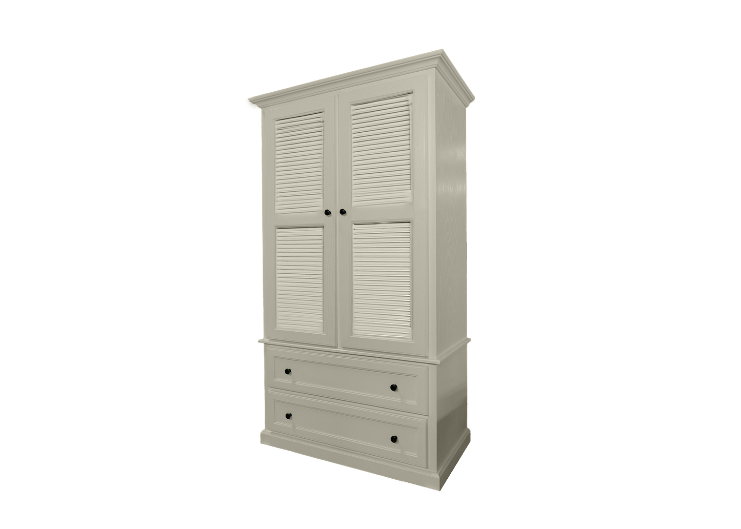 Modern Oak Solid Wood Wardrobe Shutter Style