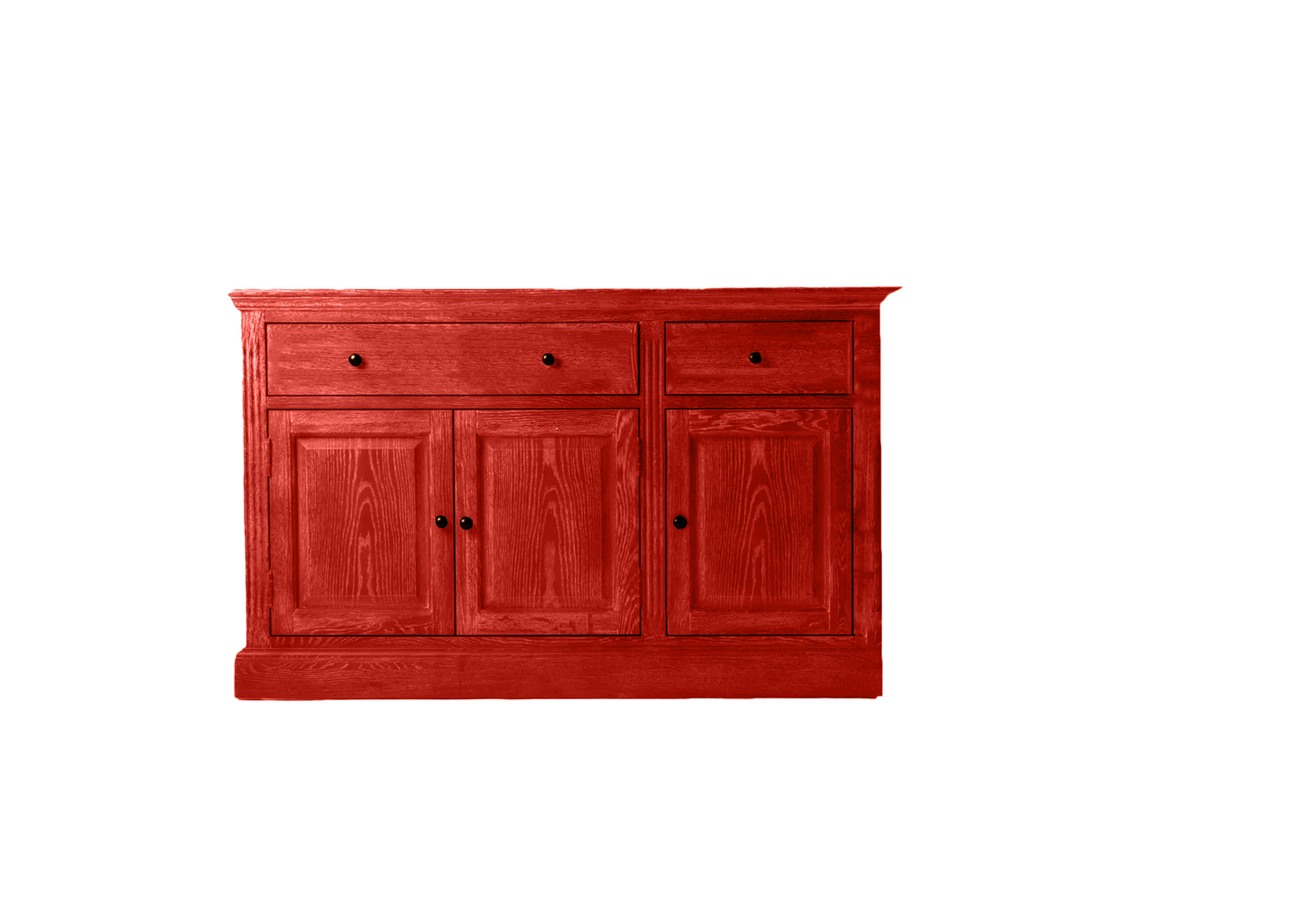 60" Traditional Solid Oak Wood Sideboard Buffet
