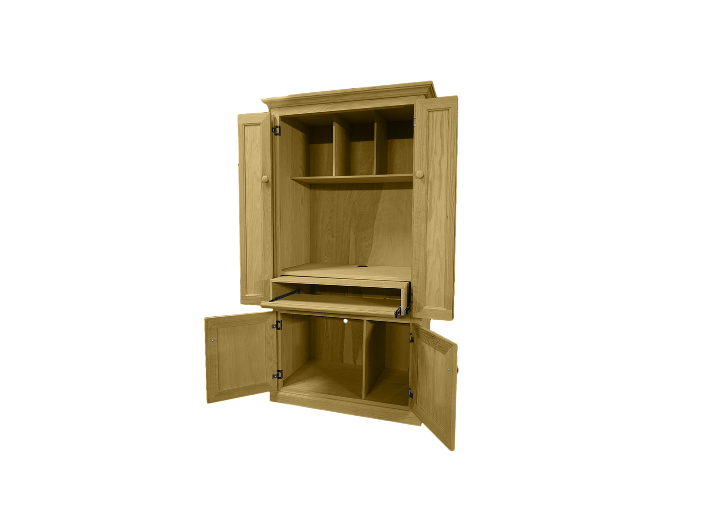 Classic Oak Computer Armoire