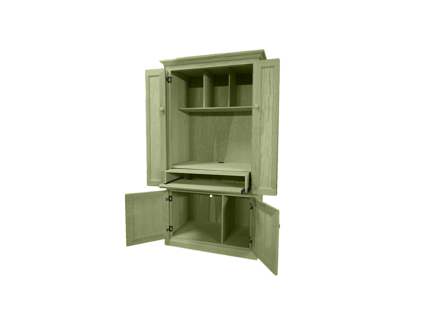 Classic Oak Computer Armoire