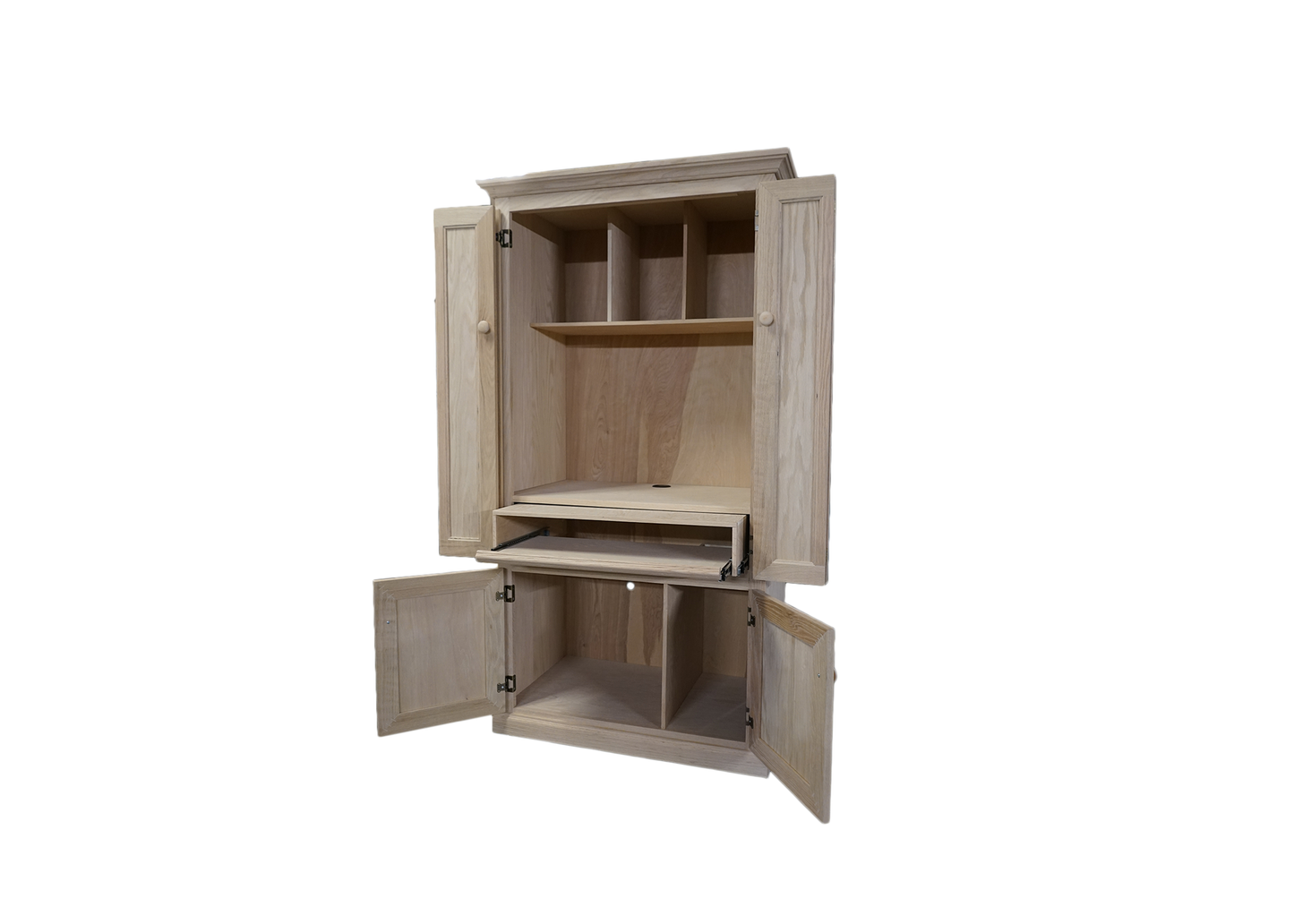 Classic Oak Computer Armoire