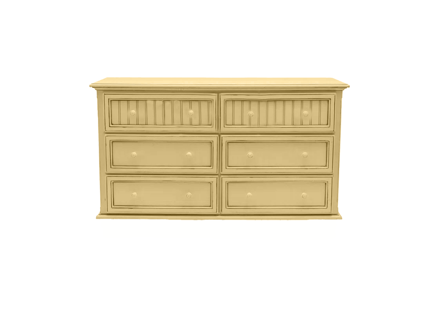 Coastal Solid Wood 6 Drawer Dresser