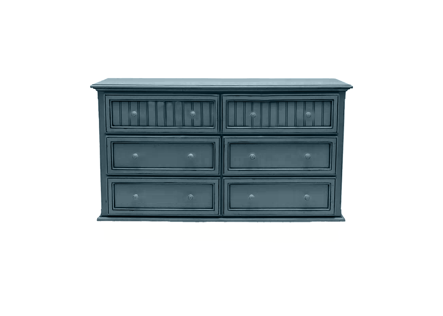 Coastal Solid Wood 6 Drawer Dresser