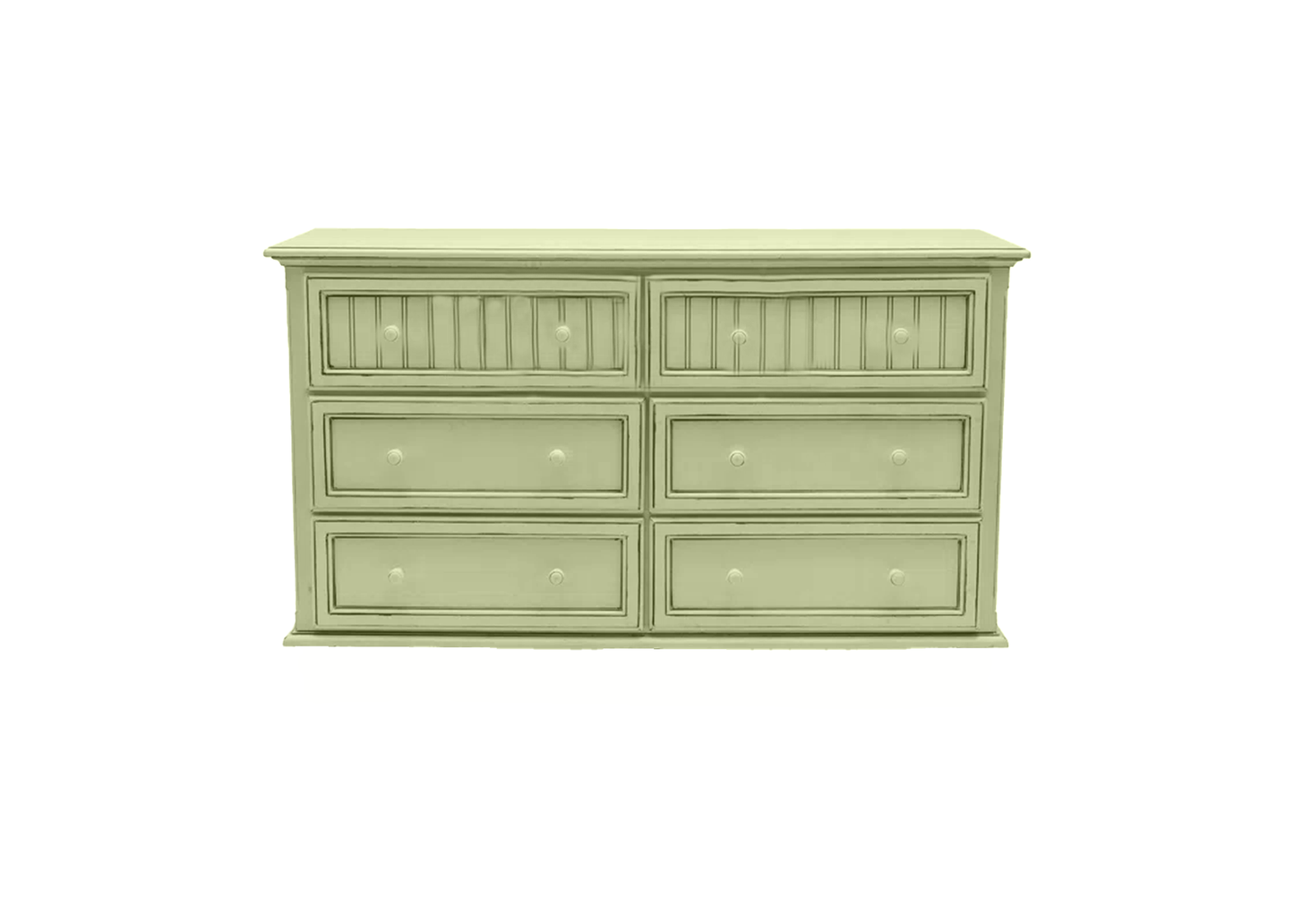 Coastal Solid Wood 6 Drawer Dresser