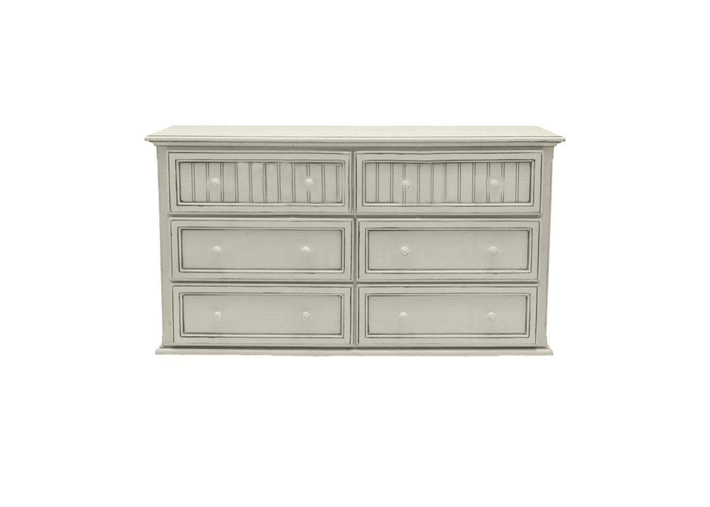 Coastal Solid Wood 6 Drawer Dresser