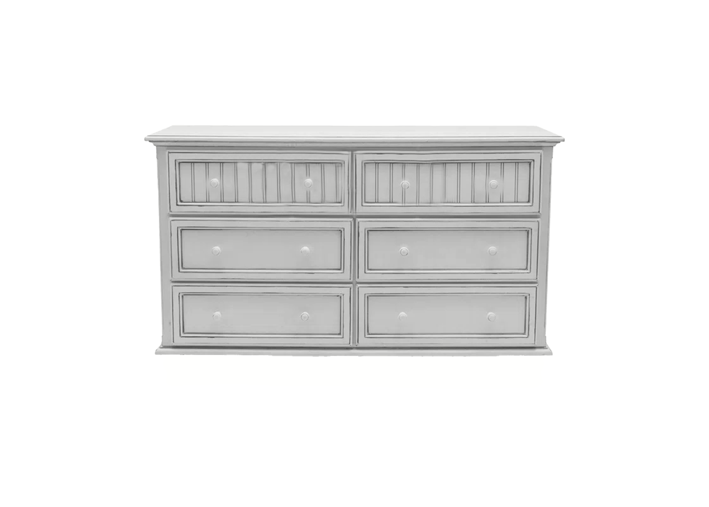 Coastal Solid Wood 6 Drawer Dresser