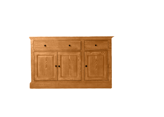 60" Traditional Solid Oak Wood Sideboard Buffet eagle furniture medium oak front