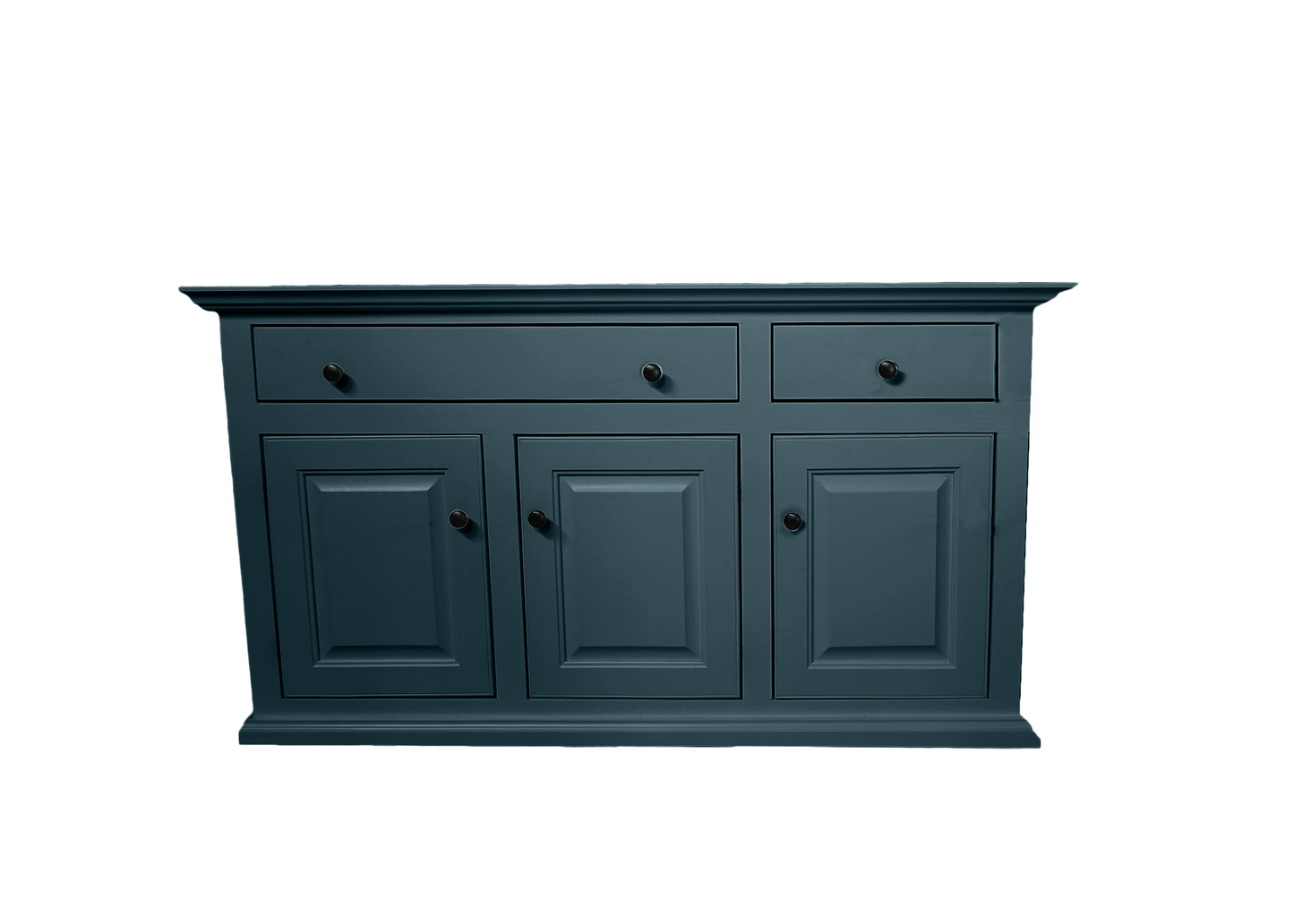 60" Traditional Solid Wood Sideboard Buffet eagle furniture blue front