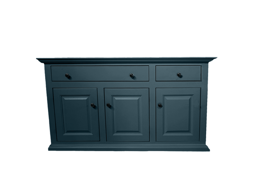 60" Traditional Solid Wood Sideboard Buffet eagle furniture blue front