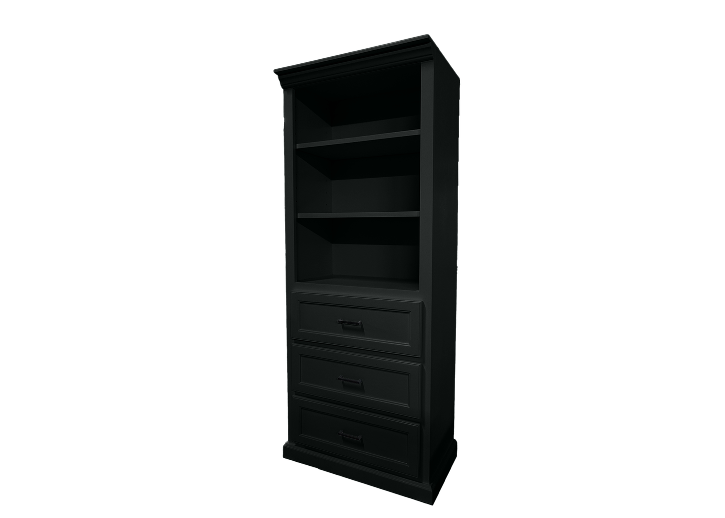 Modern Solid Wood Bookcase with storage