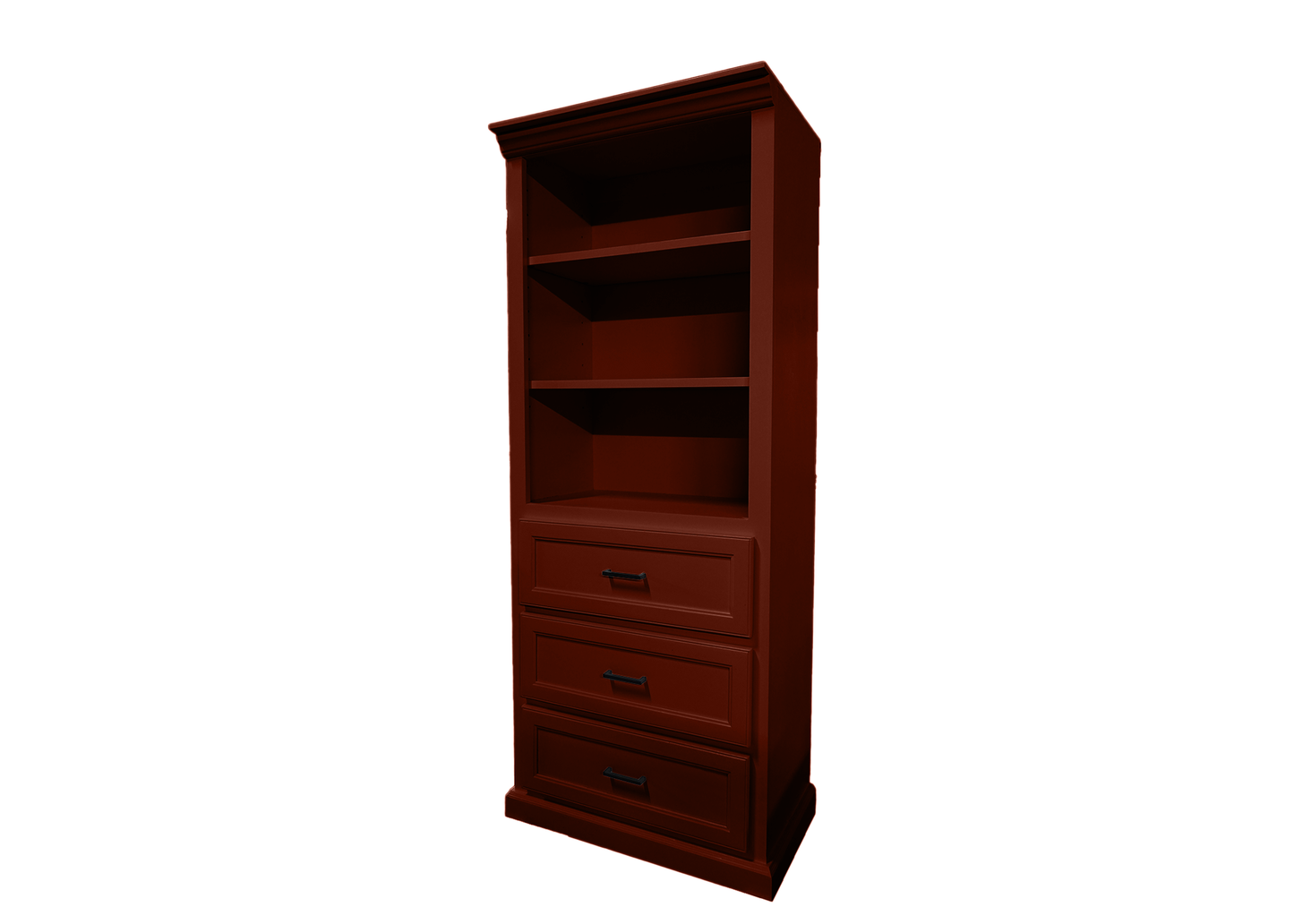 Modern Solid Wood Bookcase with storage