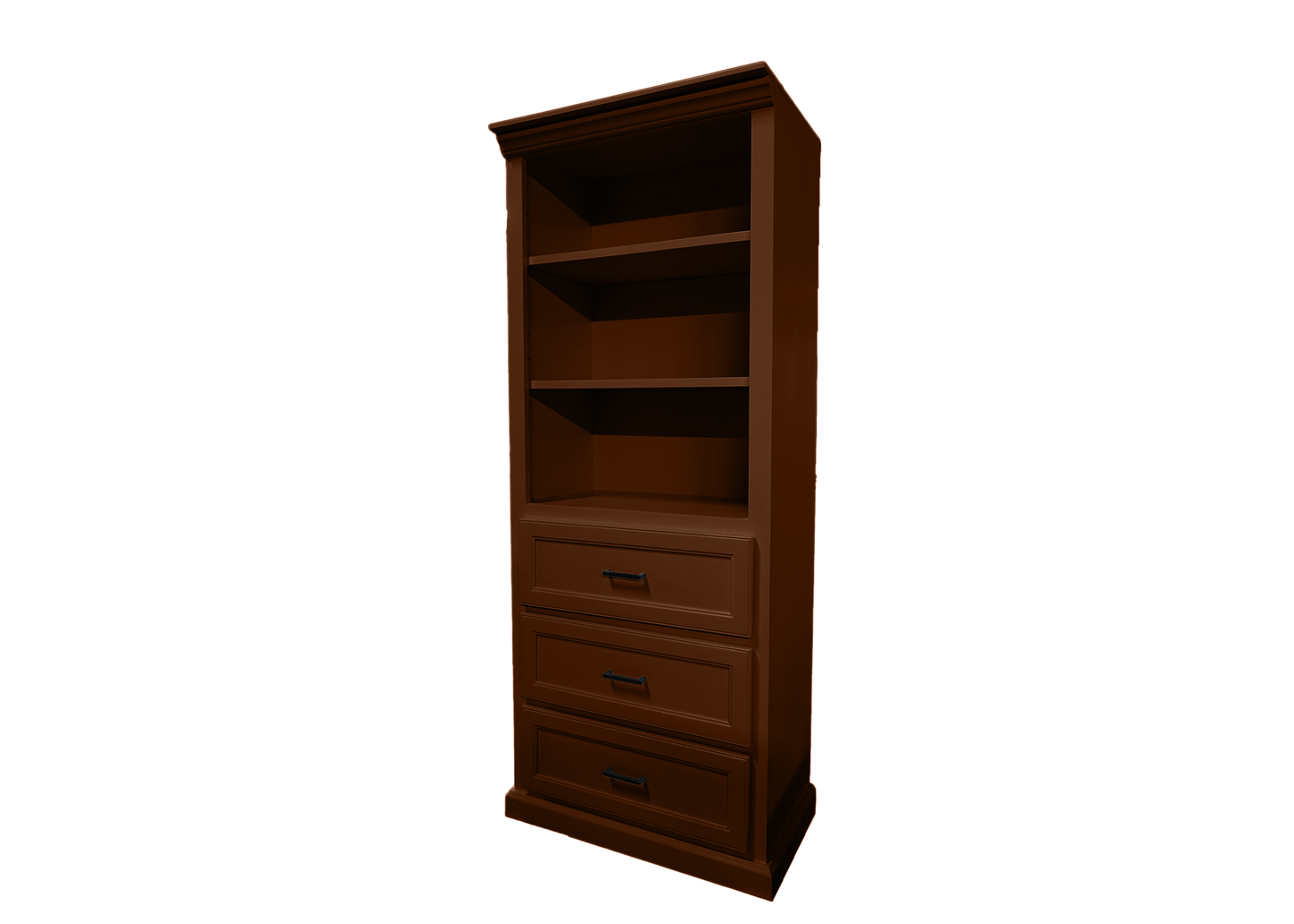 Modern Solid Wood Bookcase with storage