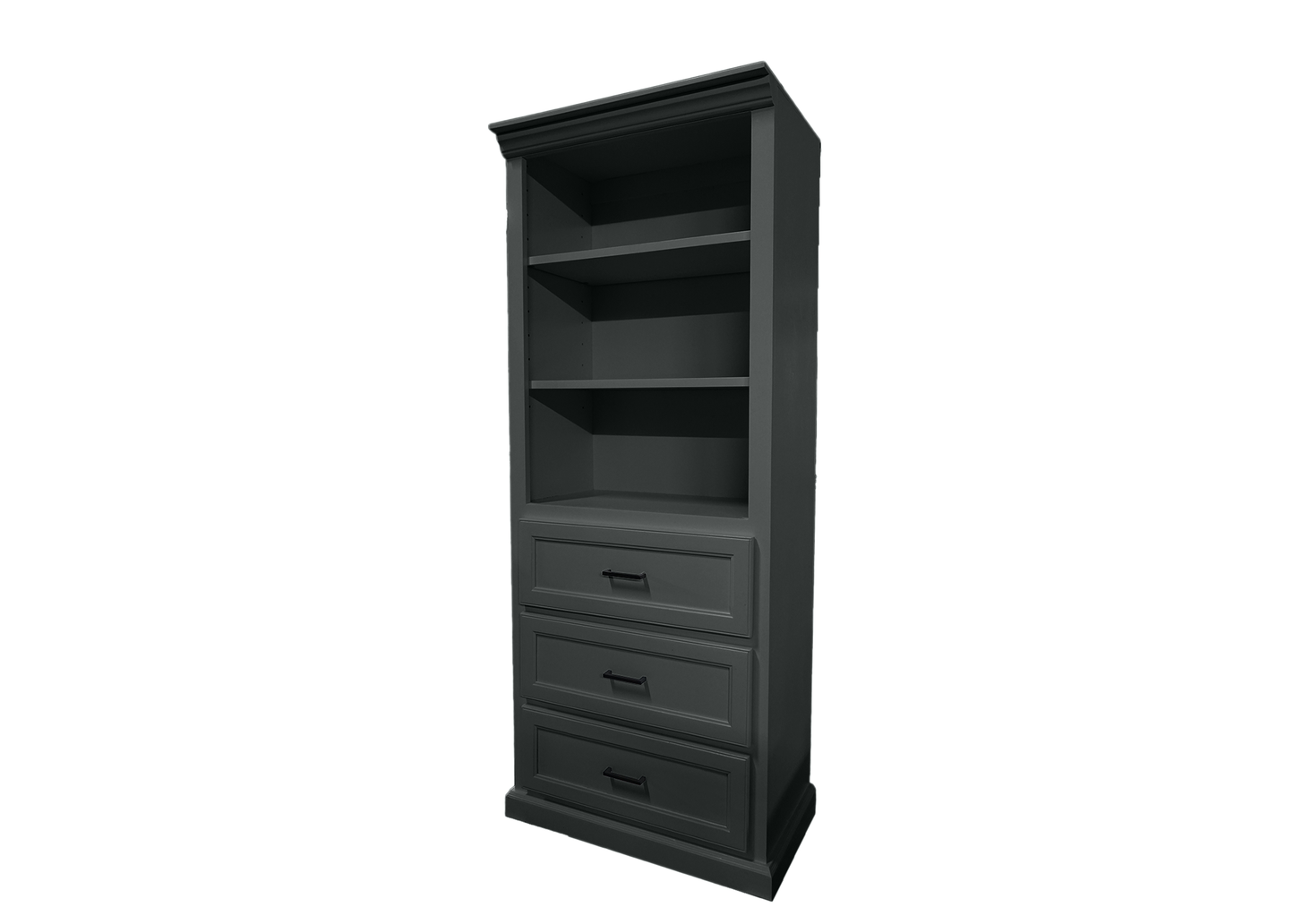 Modern Solid Wood Bookcase with storage