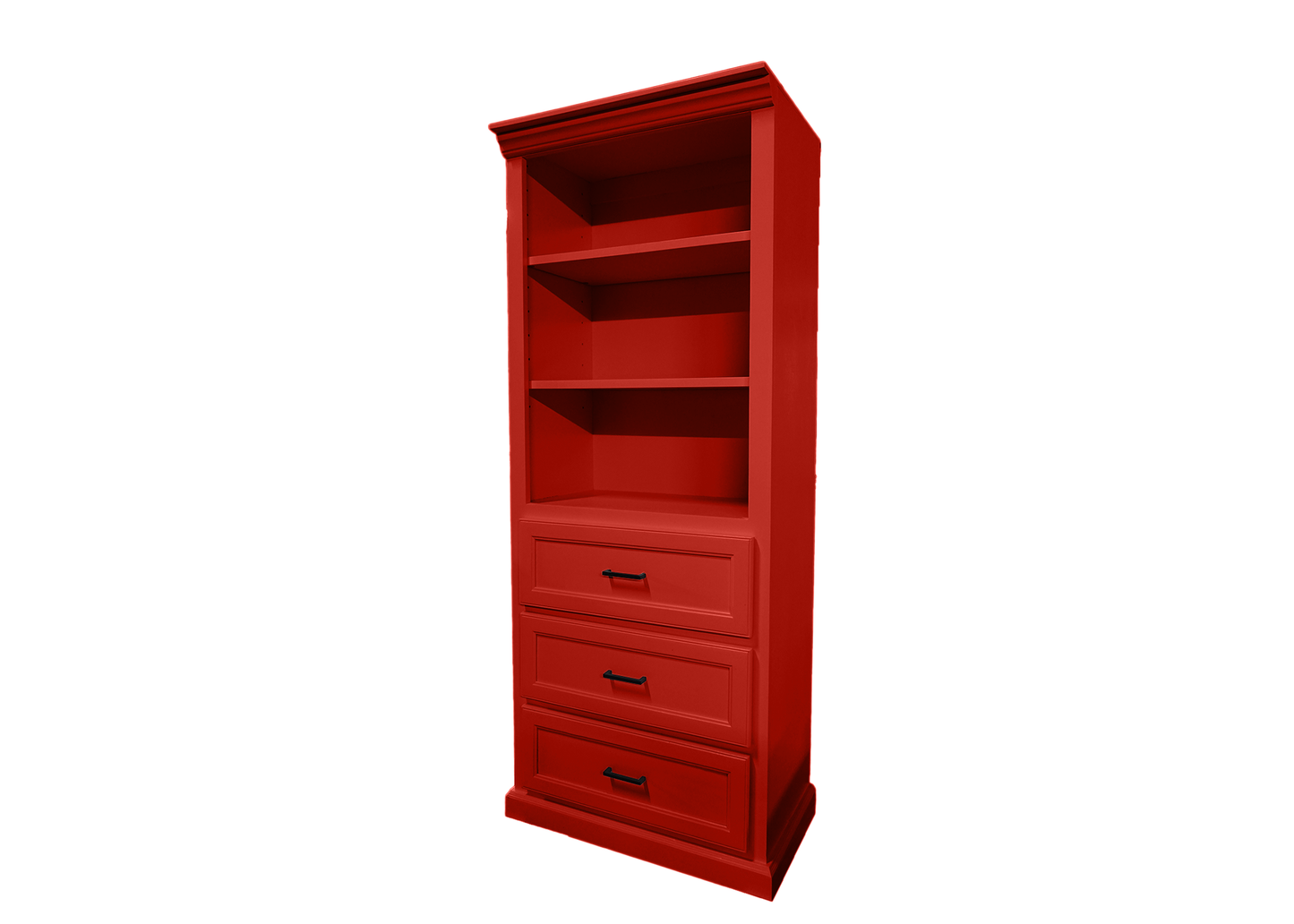 Modern Solid Wood Bookcase with storage