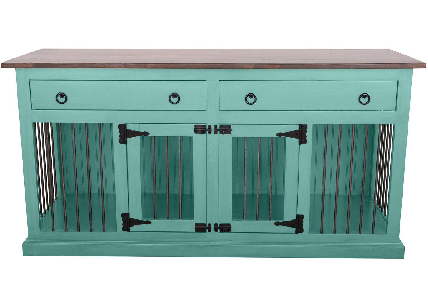 Modern Solid Wood Pet Kennel with Top Drawers