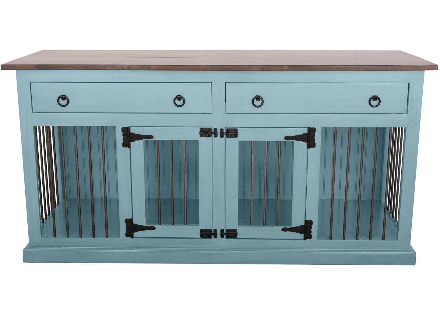 Modern Solid Wood Pet Kennel with Top Drawers