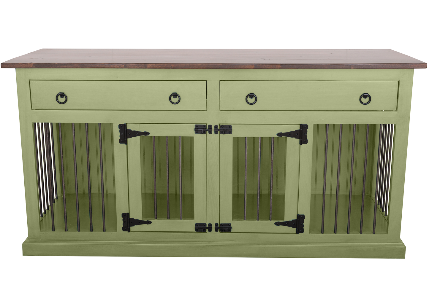Modern Solid Wood Pet Kennel with Top Drawers