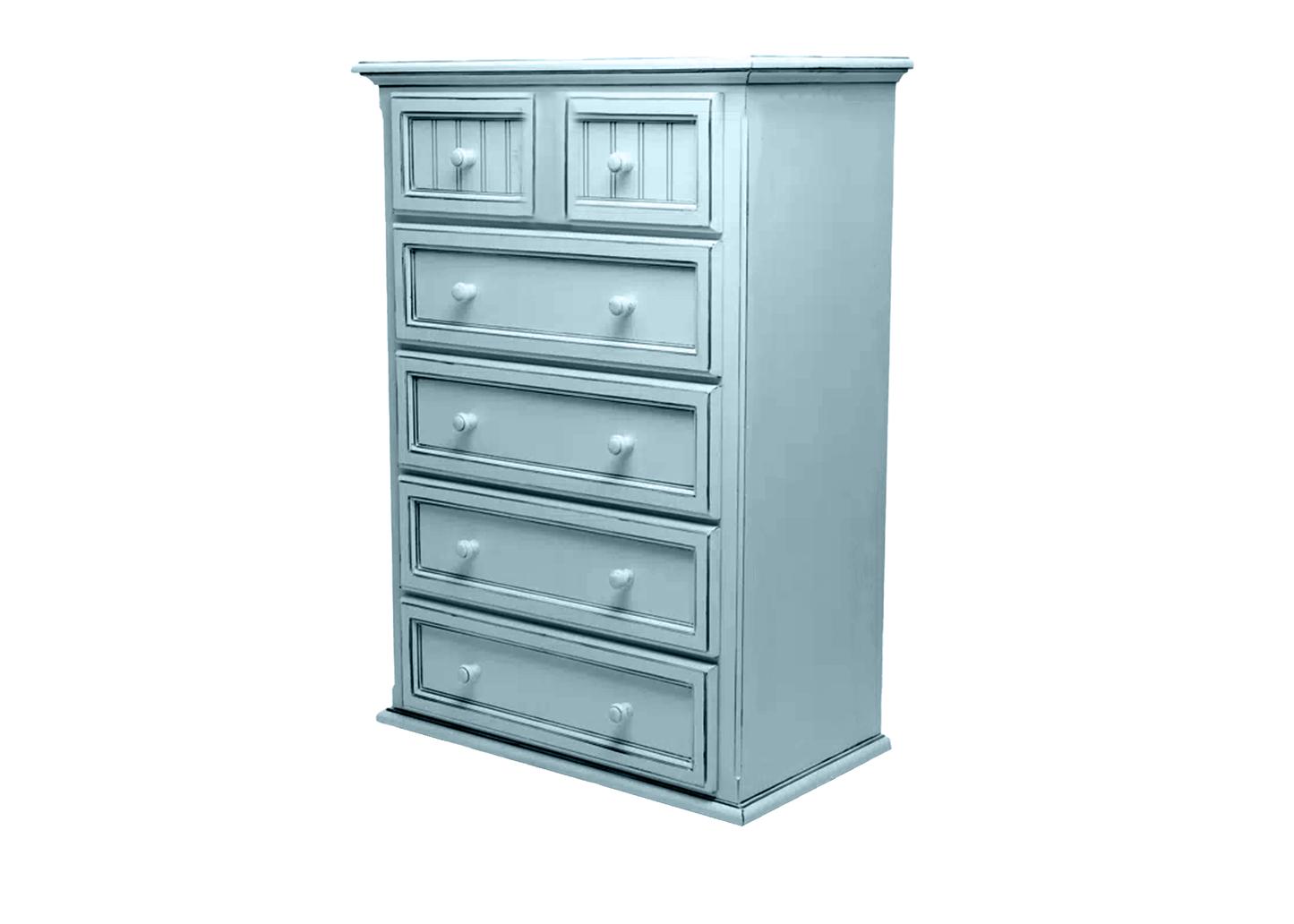 Coastal Solid Wood 6 Drawer Chest