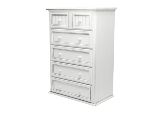 Coastal Solid Wood 6 Drawer Chest