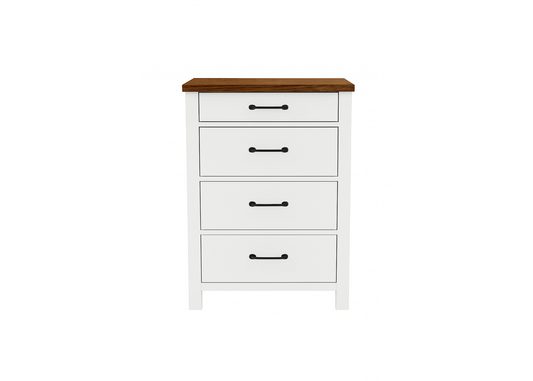 Modern Solid Wood Two Tone File Cabinet