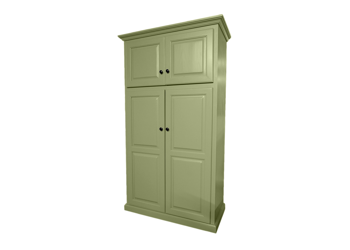 Traditional Solid Wood Kitchen Pantry with upper Storage