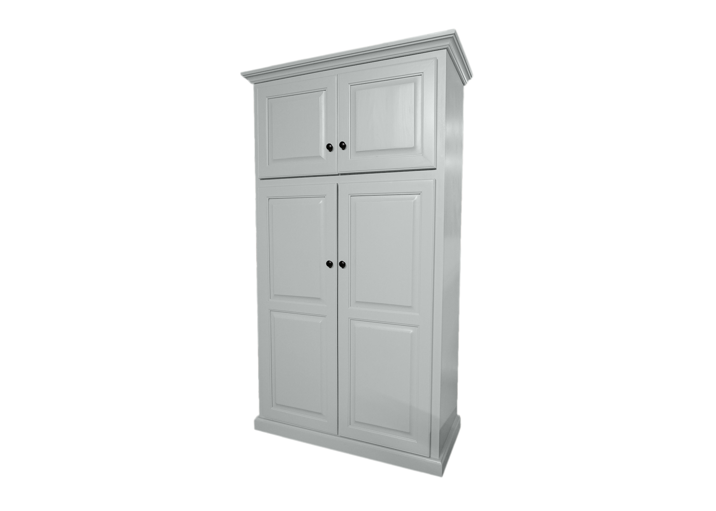 Traditional Solid Wood Kitchen Pantry with upper Storage