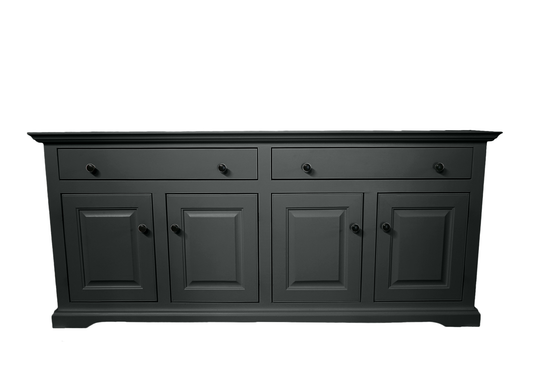 80" Traditional Solid Wood Sideboard Buffet eagle furniture gray front