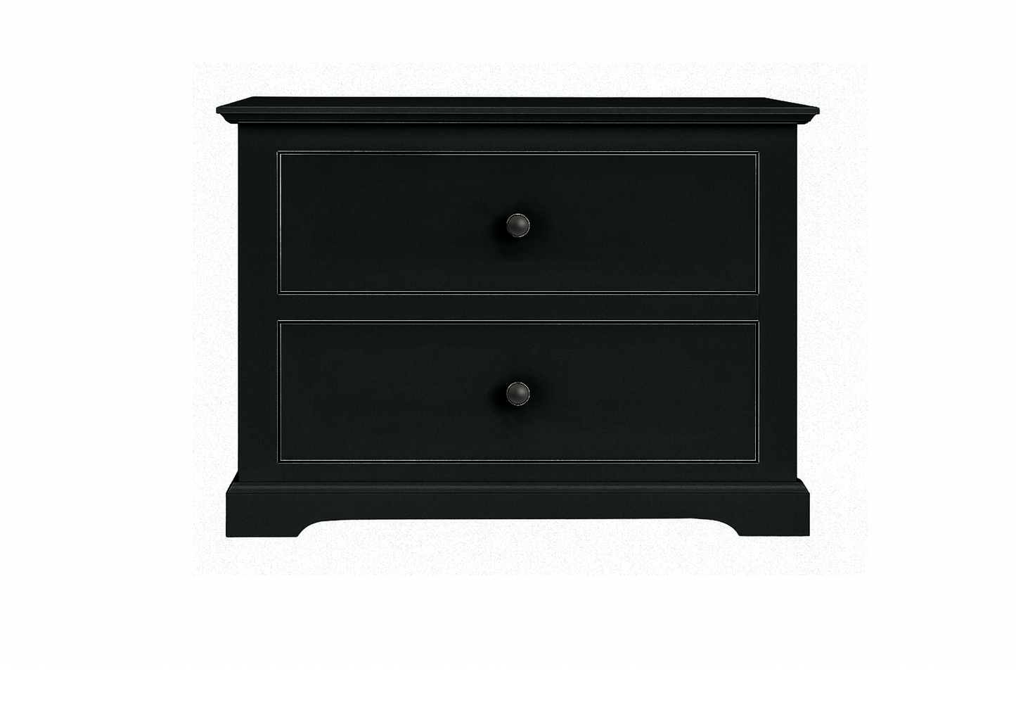 Savannah Traditional Solid Wood 2-Drawer Nightstand