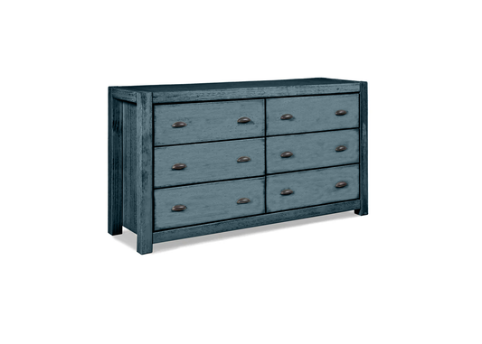 Modern Farmhouse Solid Wood 6-Drawer Dresser