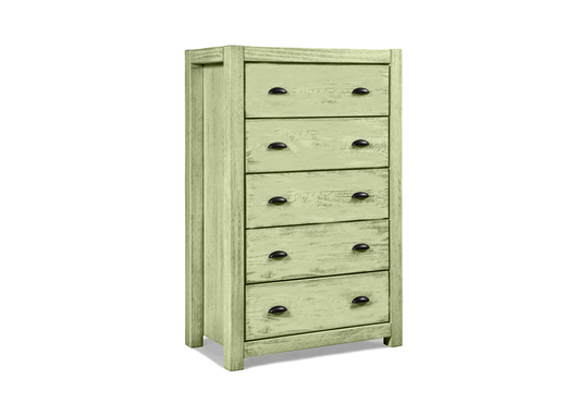 Modern Farmhouse Solid Wood 5 Drawer Chest