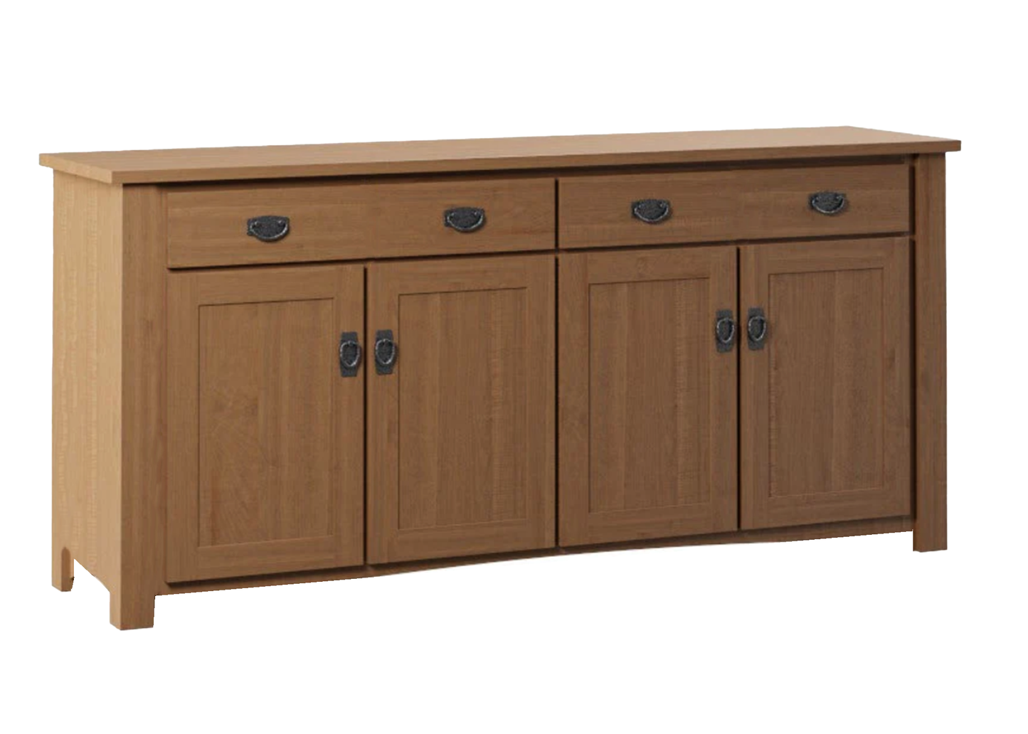 70" Traditional Mission Solid Wood Oak Sideboard Buffet