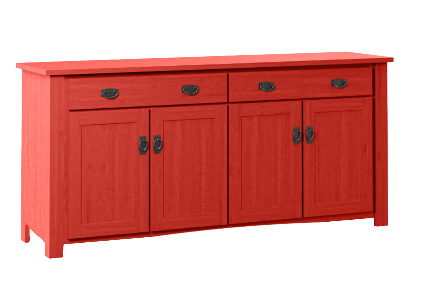70" Traditional Mission Solid Wood Oak Sideboard Buffet