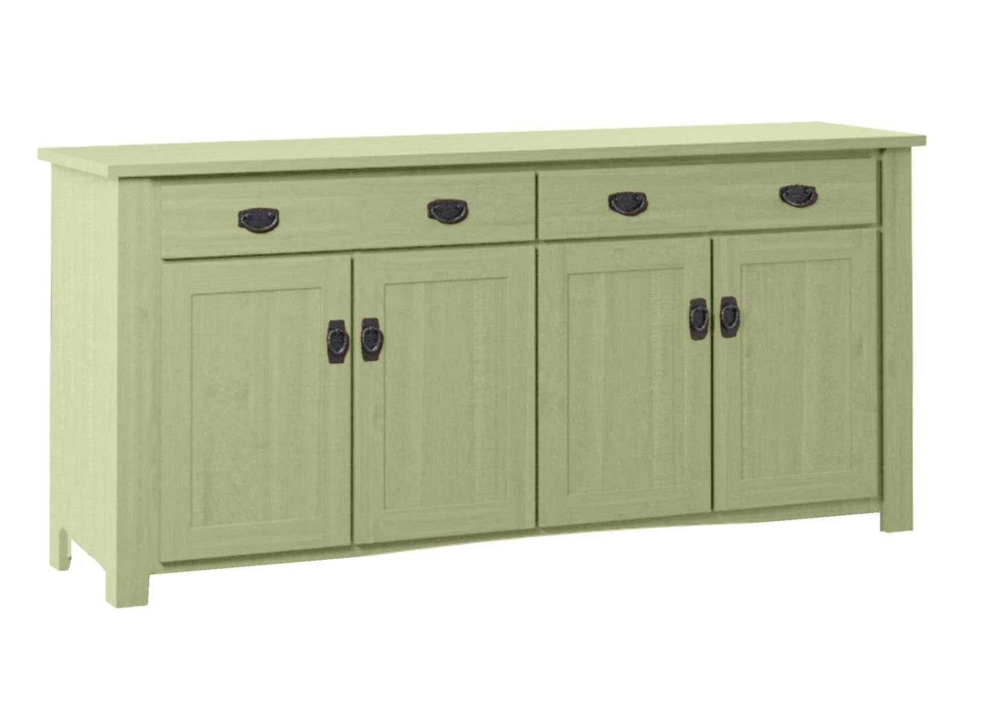 70" Traditional Mission Solid Wood Oak Sideboard Buffet