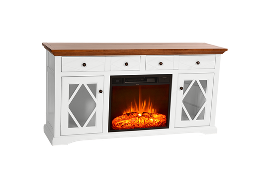 Shelter Bay Solid Wood Fire Console