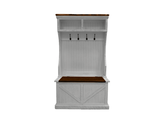 Farmhouse Hall Tree eagle furniture Bright White front
