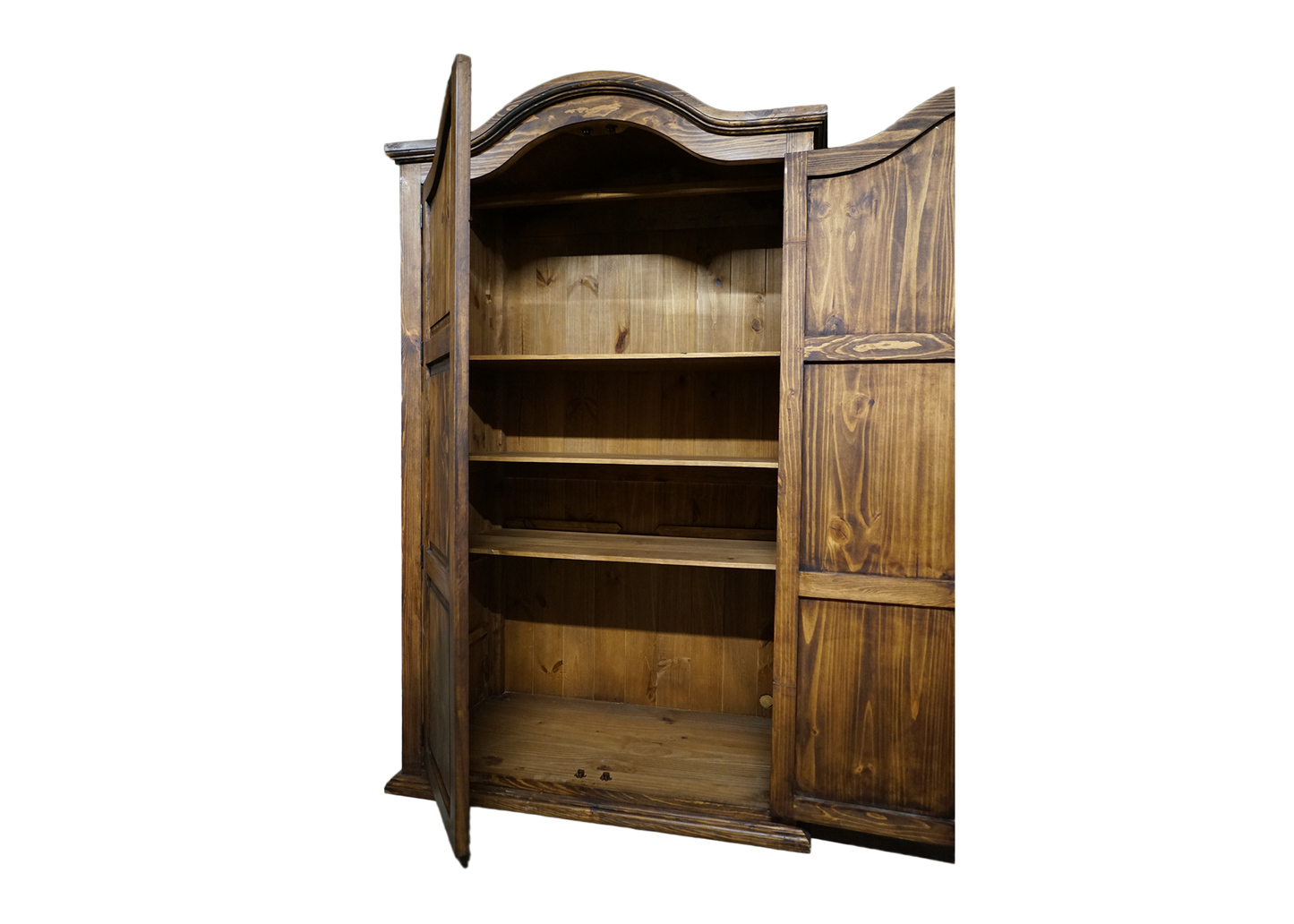 Sierra Rustic Paneled Solid Pine Wardrobe