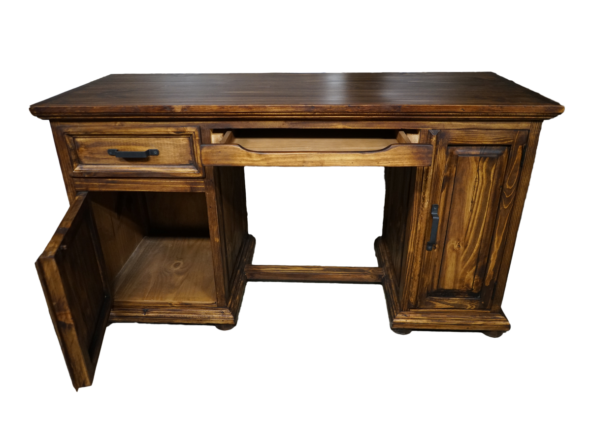 Rustic Spanned Desktop For Computer Sierra Rustic Solid Wood Computer Desk – Eagle Furniture Manufacturers