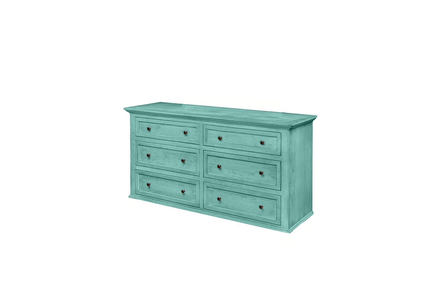 Modern Solid Wood 6 Drawer Dresser