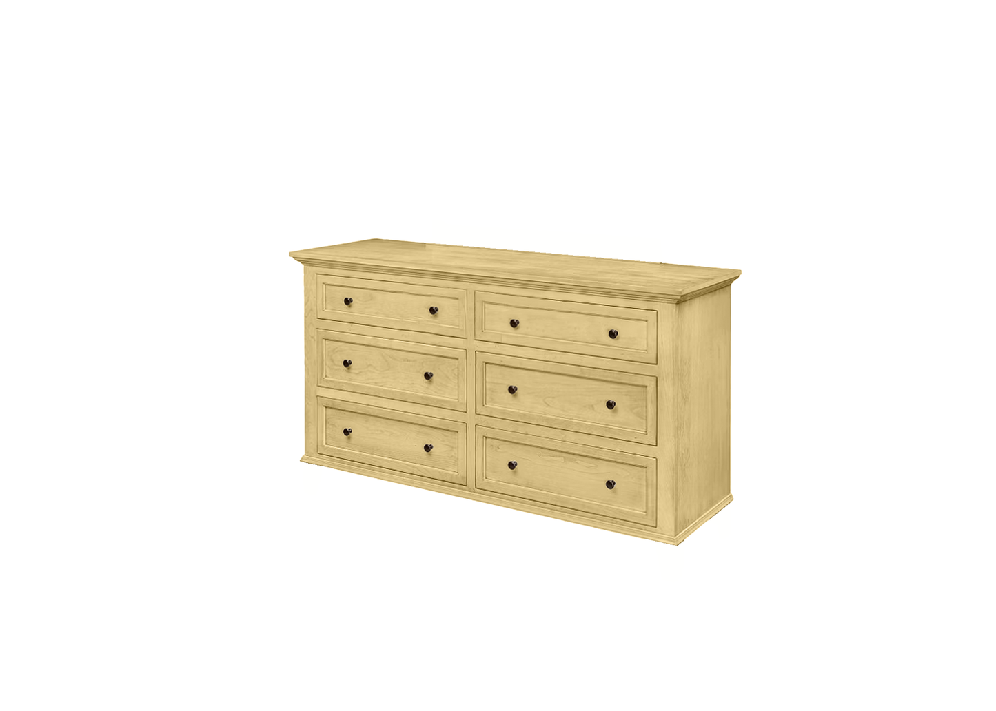 Modern Solid Wood 6 Drawer Dresser