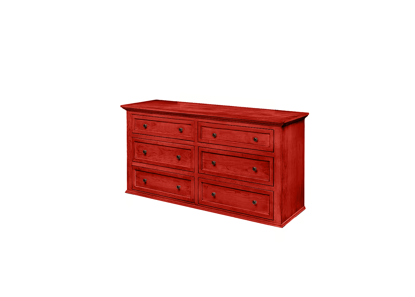 Modern Solid Wood 6 Drawer Dresser