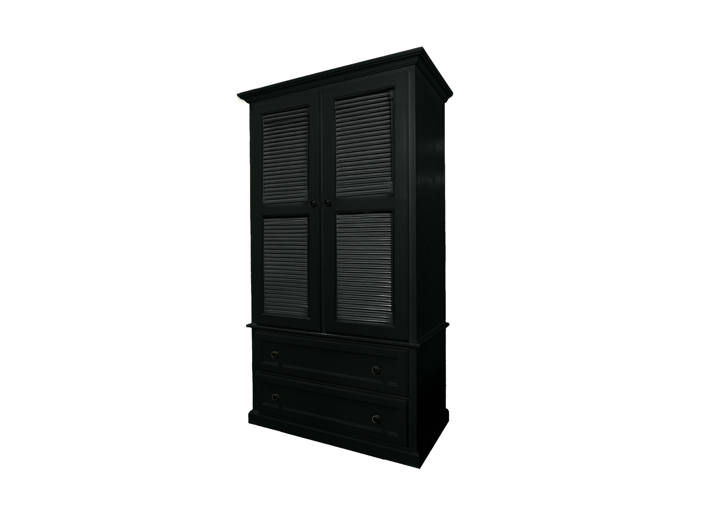 Modern Oak Solid Wood Wardrobe Shutter Style eagle furniture black front