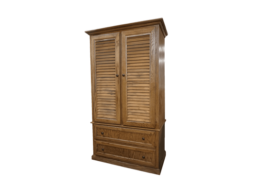 Modern Oak Solid Wood Wardrobe Shutter Style eagle furniture medium oak front